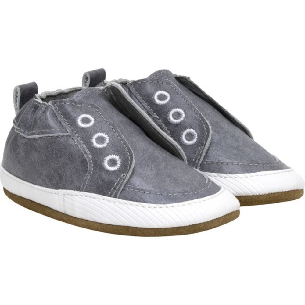 Robeez Gray Baby Walker Shoes